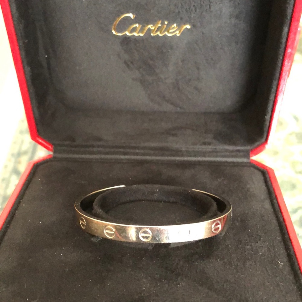 Cartier white gold cuff Love bracelet